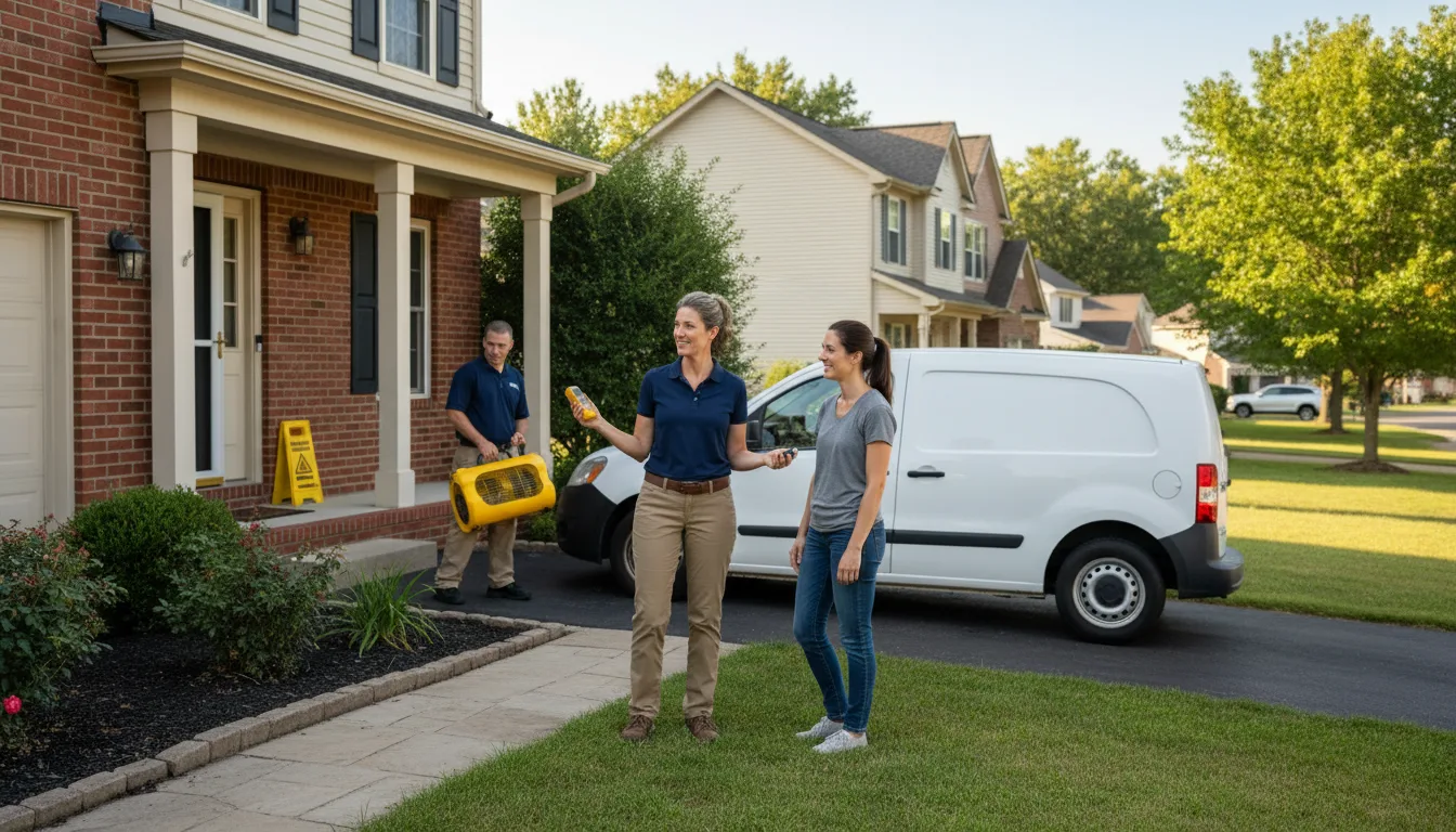 Residential water damage restoration in Harmony, PA